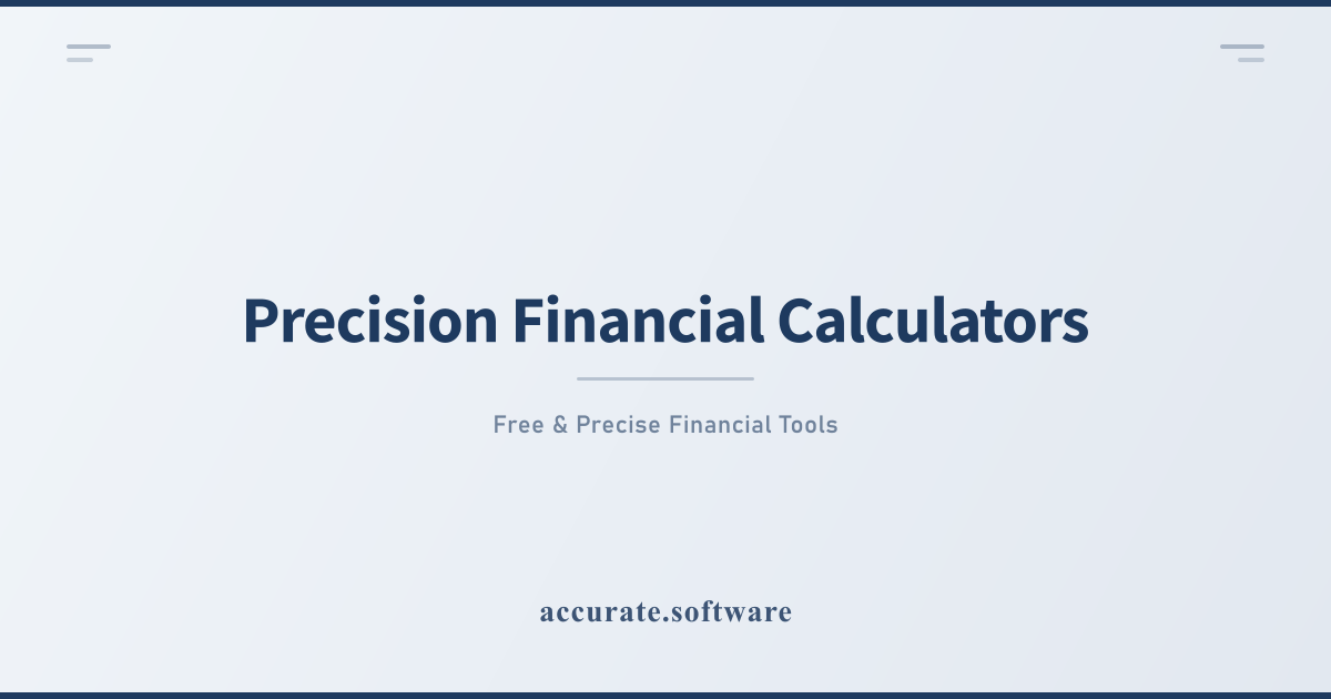 accurate.software | Precision Financial Calculators